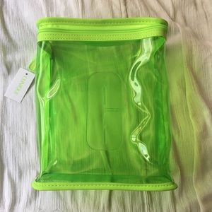 BRAND NEW green Clinique cosmetics pouch